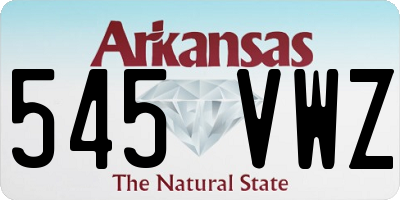 AR license plate 545VWZ