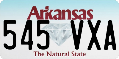 AR license plate 545VXA