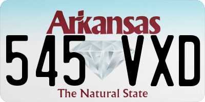 AR license plate 545VXD