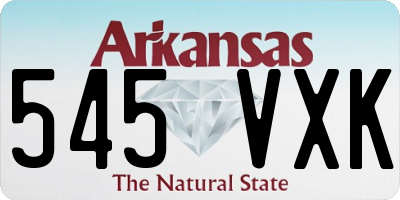 AR license plate 545VXK