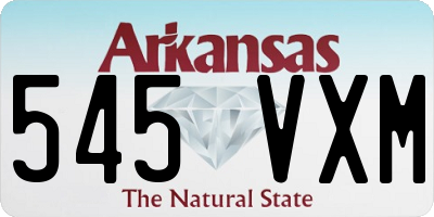 AR license plate 545VXM