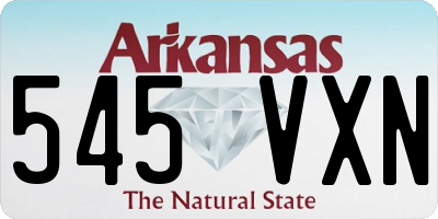 AR license plate 545VXN