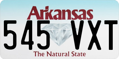 AR license plate 545VXT