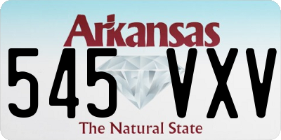 AR license plate 545VXV