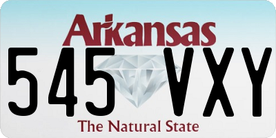 AR license plate 545VXY