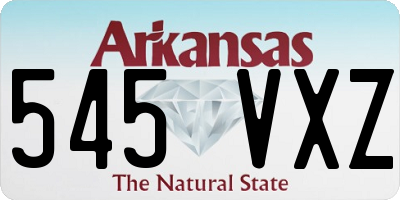 AR license plate 545VXZ