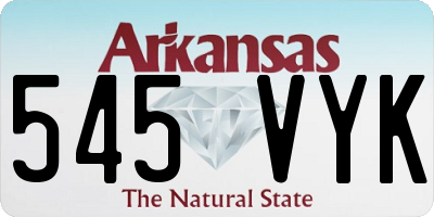 AR license plate 545VYK