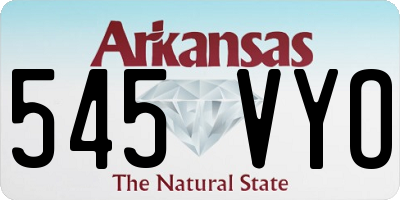 AR license plate 545VYO