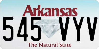 AR license plate 545VYV
