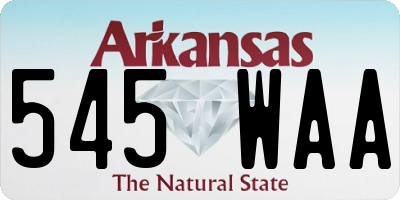 AR license plate 545WAA