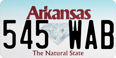 AR license plate 545WAB