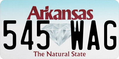 AR license plate 545WAG
