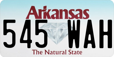 AR license plate 545WAH