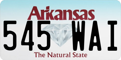 AR license plate 545WAI