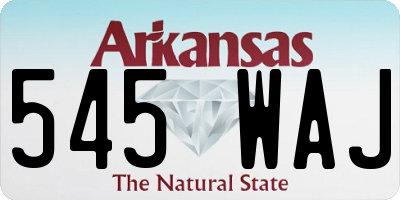 AR license plate 545WAJ