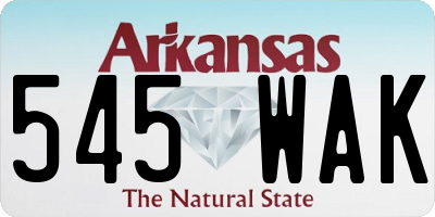 AR license plate 545WAK