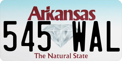 AR license plate 545WAL