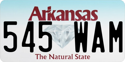 AR license plate 545WAM