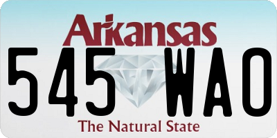 AR license plate 545WAO