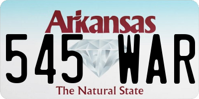 AR license plate 545WAR
