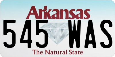 AR license plate 545WAS