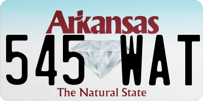 AR license plate 545WAT