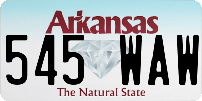 AR license plate 545WAW