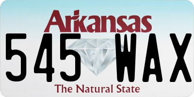AR license plate 545WAX