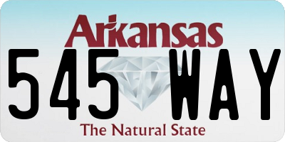 AR license plate 545WAY