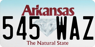 AR license plate 545WAZ