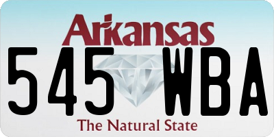 AR license plate 545WBA