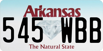 AR license plate 545WBB