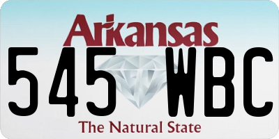 AR license plate 545WBC