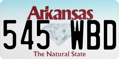 AR license plate 545WBD