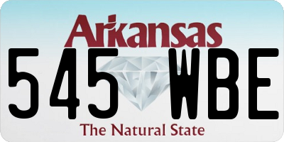 AR license plate 545WBE