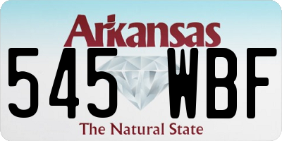 AR license plate 545WBF