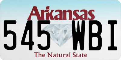AR license plate 545WBI