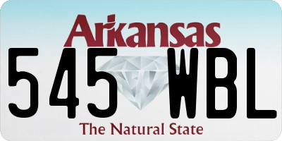 AR license plate 545WBL