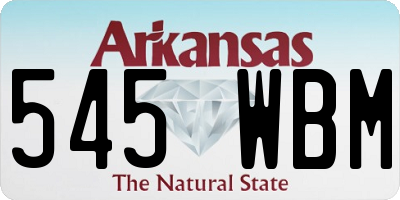 AR license plate 545WBM