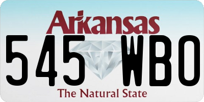 AR license plate 545WBO