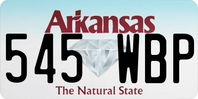 AR license plate 545WBP