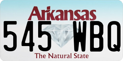 AR license plate 545WBQ