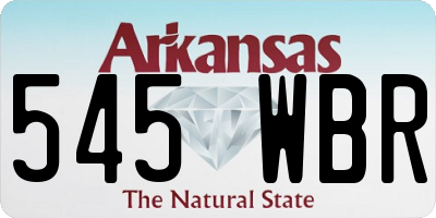 AR license plate 545WBR