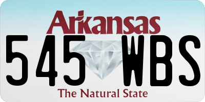 AR license plate 545WBS