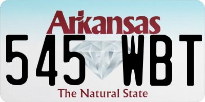 AR license plate 545WBT