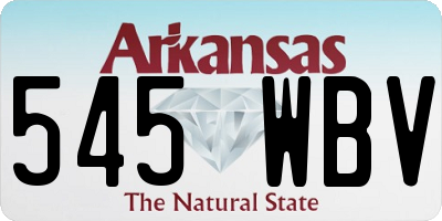 AR license plate 545WBV
