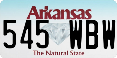 AR license plate 545WBW