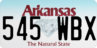 AR license plate 545WBX