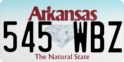 AR license plate 545WBZ
