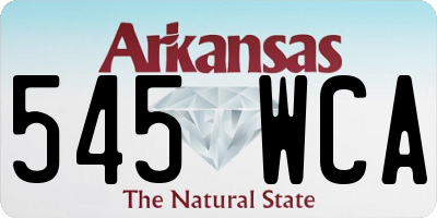 AR license plate 545WCA